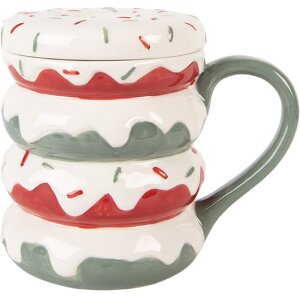 Clayre & Eef Hrnek s víkem 450ml 15x10x12cm