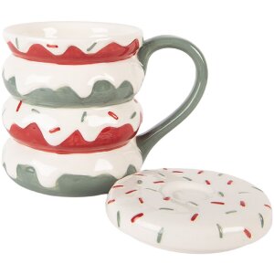 Clayre & Eef Hrnek s víkem 450ml 15x10x12cm