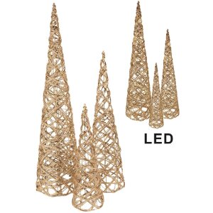 Clayre & Eef 50827 Dekorativní LED Kužely...