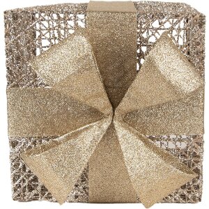 Clayre & Eef 66312 Dekorace Dárek LED 3dílná Sada Zlatá