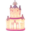 Clayre & Eef LED noční světlo hrad 23x16x35 cm růžovo-fialové