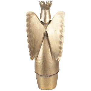 Clayre & Eef 6Y5943 Dekorativní anděl 17x10x39 cm hnědý