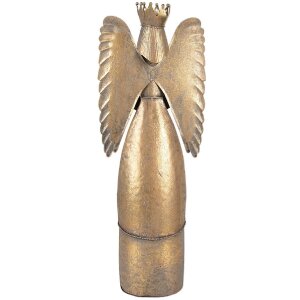 Clayre & Eef Dětský vánoční anděl z kovu 17x10x46 cm
