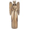 Clayre & Eef Dětský vánoční anděl z kovu 17x10x46 cm