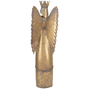 Clayre & Eef Dekorativní anděl 20x16x52 cm hnědý