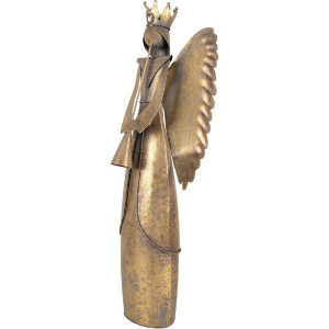 Clayre & Eef Dekorativní anděl 20x16x52 cm hnědý