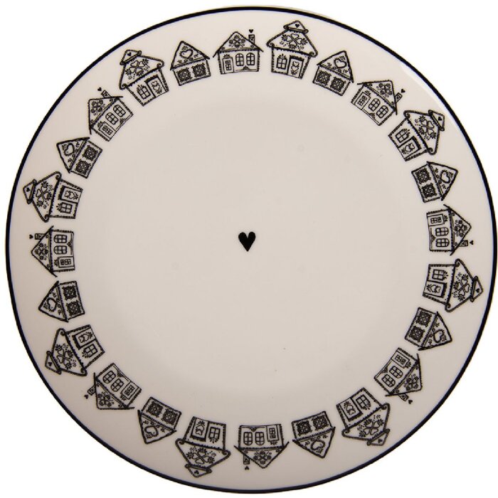 Clayre & Eef Malý talíř Ø 20x2 cm béžovo-hnědý