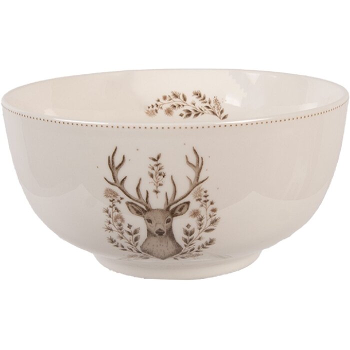 Clayre & Eef Mísa 14x7 cm 500 ml Béžovo-hnědá