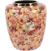 Clayre & Eef 66378 Dekorační váza 33x36 cm Béžovo-oranžová
