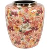 Clayre & Eef 66378 Dekorační váza 33x36 cm Béžovo-oranžová