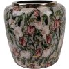 Clayre & Eef 66380 Dekorační váza šedá/růžová 25x25 cm