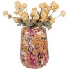 Clayre & Eef 66383 Dekorační váza žlutá/růžová Ø 27x34 cm