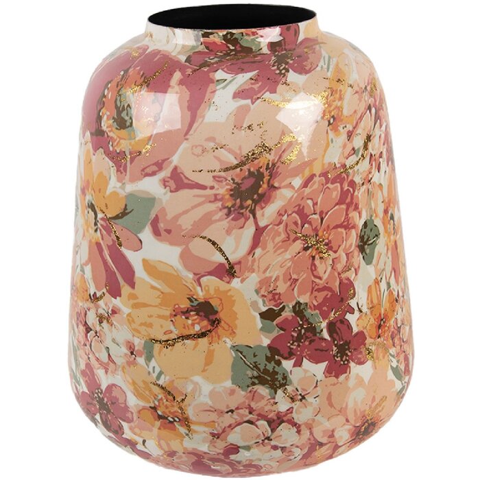 Clayre & Eef 66385 Dekorativní váza Růžovo-šedá 35x52 cm