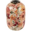 Clayre & Eef Dekorativní váza Ø 17x25 cm Béžovo-oranžová