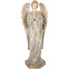 Clayre & Eef Dekorativní anděl 28x20x70 cm béžovo-šedý