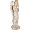 Clayre & Eef Dekorativní anděl 28x20x70 cm béžovo-šedý