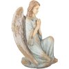 Clayre & Eef Dekorace Anděl 34x36x55 cm Béžovo-modrá