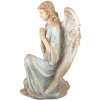 Clayre & Eef Dekorace Anděl 34x36x55 cm Béžovo-modrá