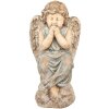 Clayre & Eef Dekorace Anděl 32x23x56 cm Béžovo-šedá