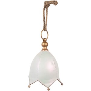 Clayre & Eef Zvon na dveře bílo-zlatý...