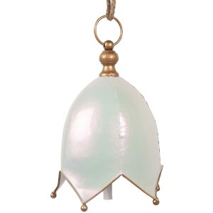 Clayre & Eef Zvon na dveře bílo-zlatý...