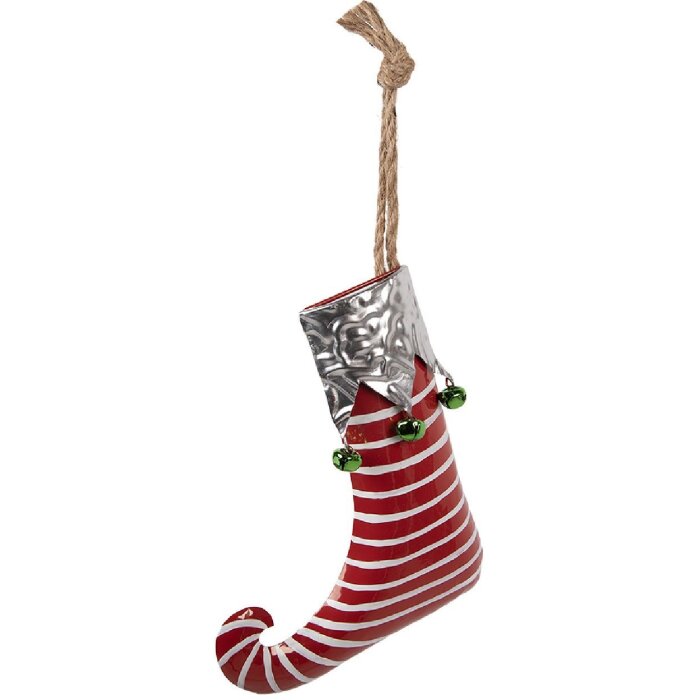 Clayre & Eef 6Y5927 Dekorativní vánoční ponožka 21x4x26 cm