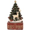 Clayre & Eef Hudební skříňka Vánoční stromek 11x19 cm