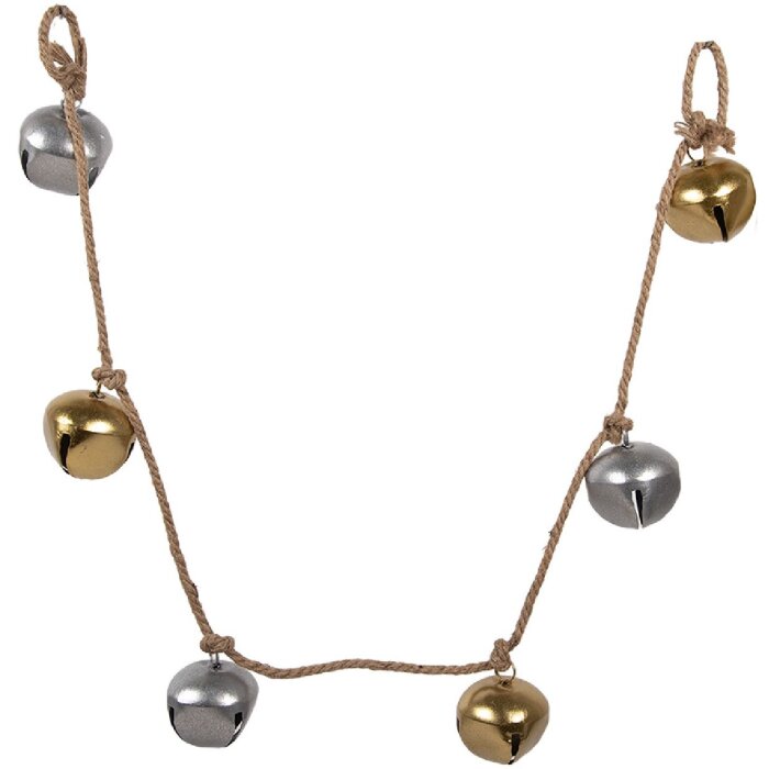 Clayre & Eef Zvonkohra 8x8x135 cm Zlatá/Stříbrná