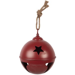 Clayre & Eef Zvon na dveře 12x12 cm červeno/hnědý