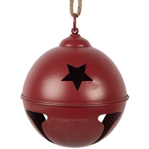 Clayre & Eef Zvon na dveře 12x12 cm červeno/hnědý