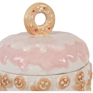 Clayre & Eef Úložný hrnec s poklicí 18x18 cm Keramika