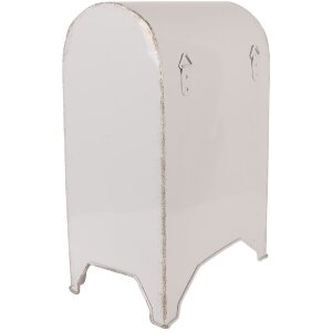 Clayre & Eef Poštovní schránka 20x14x30 cm bílá červená Landhaus styl