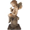 Clayre & Eef Dekorativní anděl 30x30x60 cm béžový
