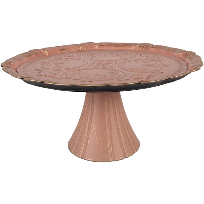 Clayre & Eef Stojan na dort růžové zlato 32x15 cm