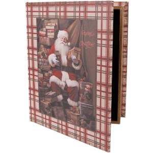 Clayre & Eef 6H2465 Sada krabic ve tvaru knih (3) hnědo-červená