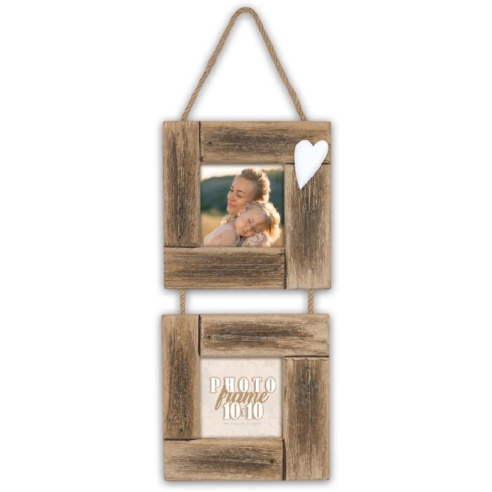 ZEP Obloukový rámeček pro 2 fotky 10x10 cm, hnědý