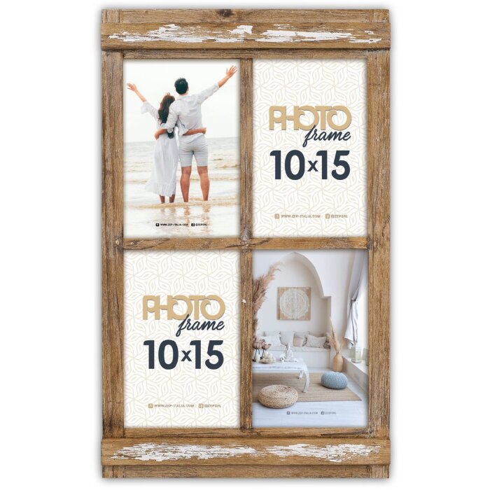 ZEP Dřevěný rámeček Bregenz pro 4 fotky 10x15 cm hnědý