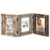 ZEP Nyon obrazový rámek pro 3 fotky 10x15 cm rustikální dřevěný
