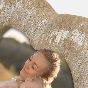 ZEP Dřevěný rámeček ve tvaru srdce 10x10 cm