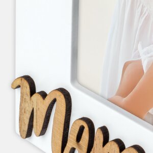 ZEP Dřevěný portrétní rámek Maminka I 10x15 cm bílý