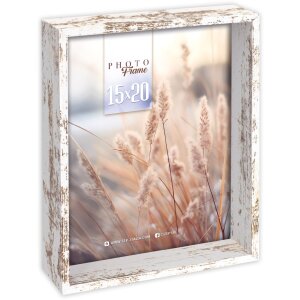 ZEP Sada dřevěných rámečků Ravenna staré bílé 10x15–20x25 cm