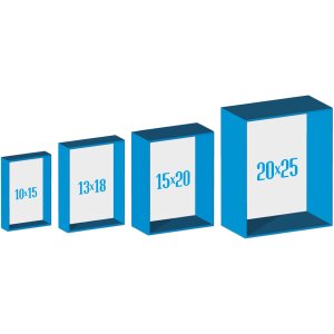 ZEP Sada dřevěných rámečků Ravenna staré bílé 10x15–20x25 cm