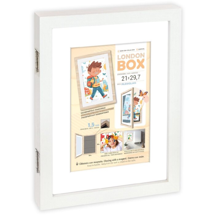ZEP Dřevěný rámeček na dokumenty London bílý DIN A4