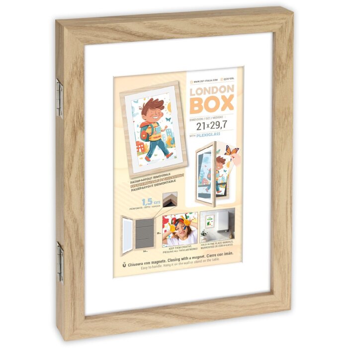 ZEP Dřevěný obrazový rám London v přírodním provedení pro dokumenty DIN A4