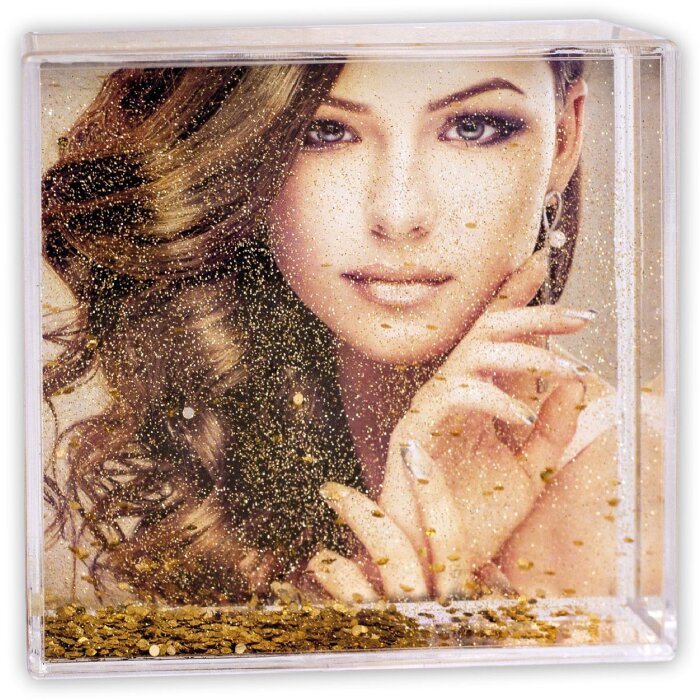 ZEP Glitter Fototrahmen Shake Frame Gold 10x10 cm