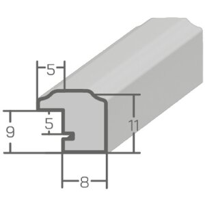 MendeFrames Dřevěný obrazový rám z masivního dřeva – mnoho velikostí a barev, výběr skla