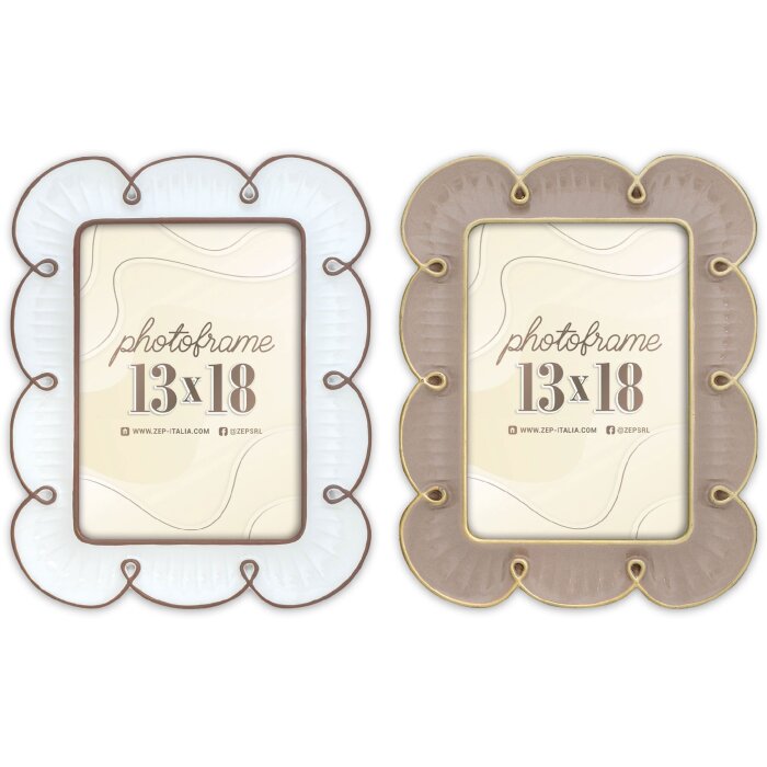 ZEP Fotorámeček Nuvola 10x15/13x18 Hnědý/Bílý - Květina