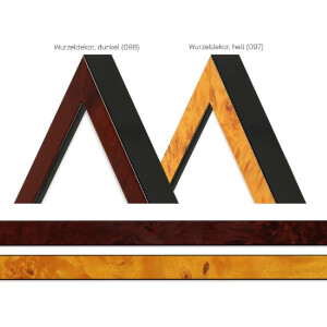 MendeFrames Dřevěný rám s kořenovou dekorací - světlý/tmavý