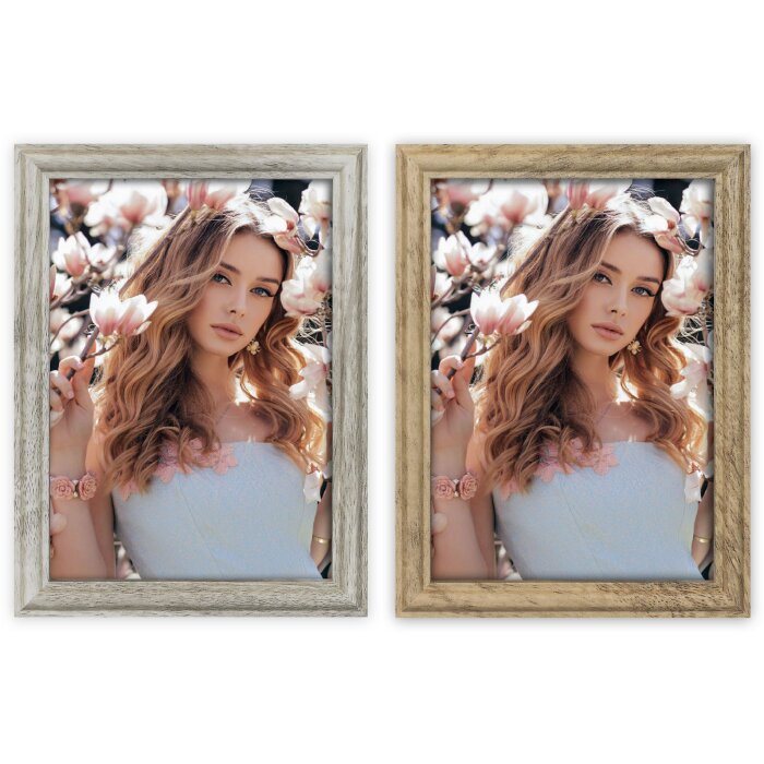 ZEP Dřevěný fotorámeček Namur - Hnědý/Bílý 10x15/13x18/15x20 cm