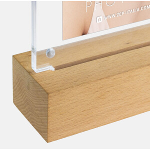 ZEP Akrylový rámeček New York s LED a dřevěnou podnoží